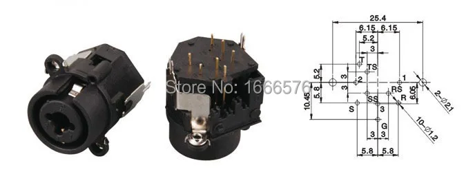 wholesale 50 pcs  FEMALE SOCKET, XLR-1/4