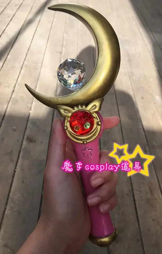 Moon Queen Serenity Henshin Wand Stick Rod Handwork Cosplay Prop