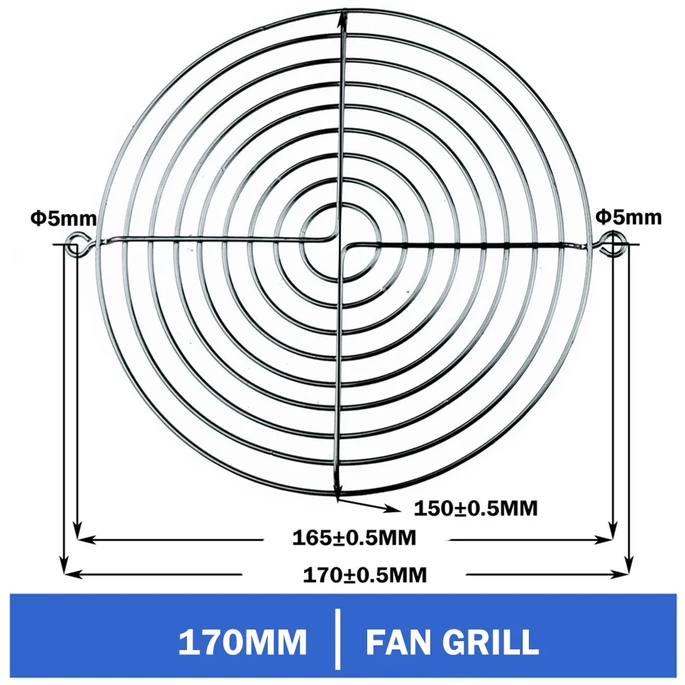 

2PCS Gdstime 17cm 170mm Fan Grill Metal Wire Finger Guard Protector Covers for Computer Case