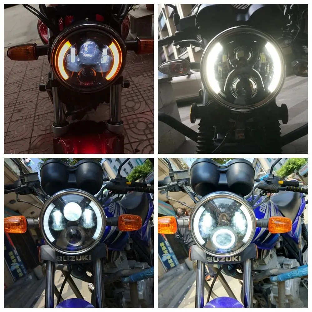 DOT 7Inch LED Headlight For Yamaha V-Star XVS 650 950 1100 Classic Stryker Refit Motorcycle Accessories