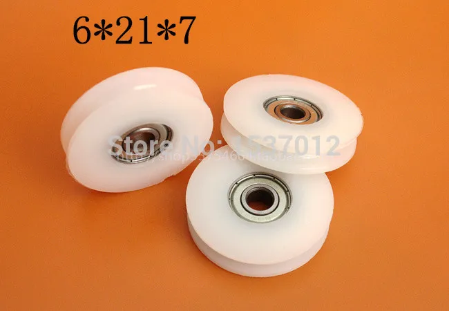 

With the U slot bag rubber plastic nylon bearing embedded 696 diameter 6 * 21 * 7 U H plastic pulley grooves