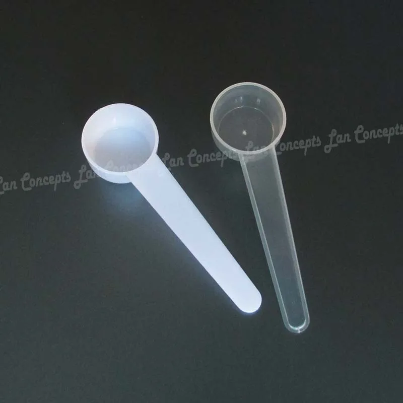 5g Measure Spoons 5 gram PP Scoop 10ML Plastic Measuring Spoon Kitchen Tools - white translucence for option 200pcs/lot