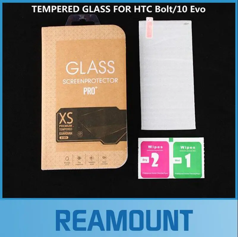 100 pcs Wholesale High quality Tempered Glass Screen Protector For htc 10 Evo Screen Protector Film With Retail Package