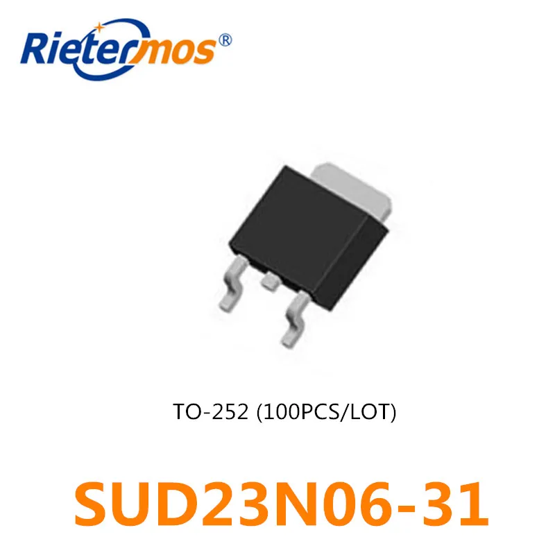 100PCSSUD23N06 SUD23N06-31 23N06  N-CHANNEL 60V   TO252 MADE IN CHINA