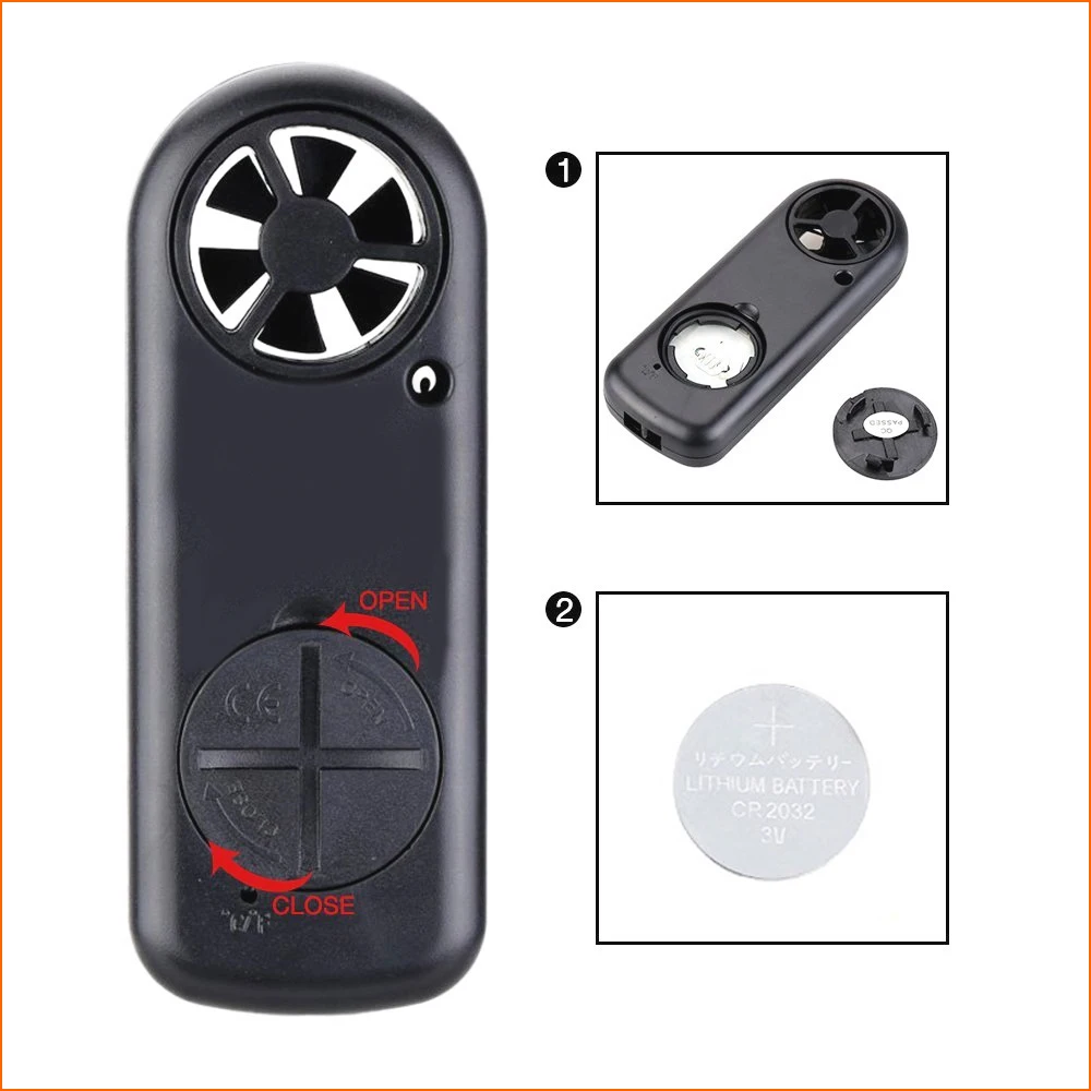 RZ Anemometro velocità Del Vento Meter Anemometro Lcd Digitale di Velocità del Vento Meter Sensore Portatile 0-30m/s GM816 Mini Anemometro Vento misuratore di velocità