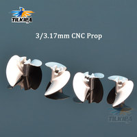 CNC Machined 3/3.175mm Propeller Metal Screw 2 blades Prop D30/32mm Left/Right Alloy Screw For 3/3.175mm Prop Shaft Racing Boat