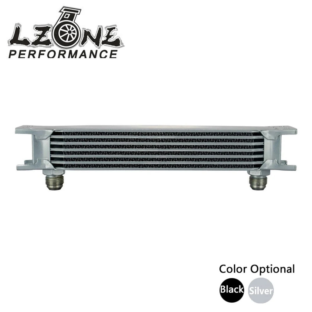 LZONE-brytyjski aluminiowy uniwersalny chłodnica oleju silnikowego 7 rzędów srebrny czarny JR7007
