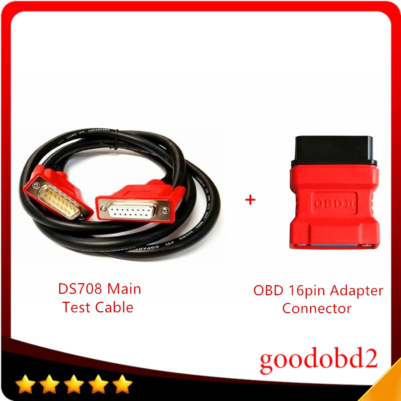For Autel MaxiDAS DS708 Connect Main Test Cable Car Diagnostic Tool Adapter 16Pin to 15pin Scanner Connector