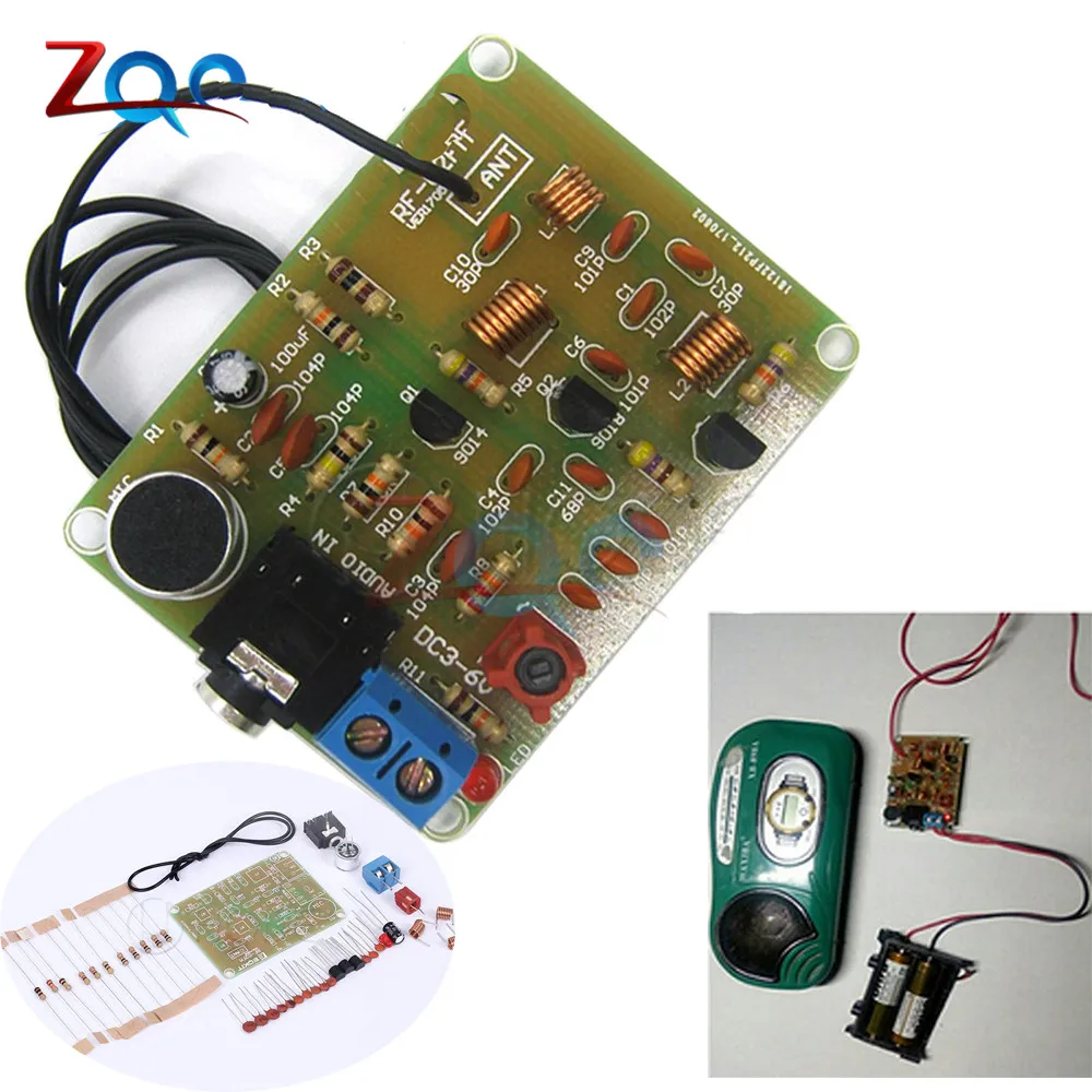 88-108MHz FM Frequency Modulation Wireless Microphone Module DIY Kits Transmitter Board Parts DC 3-6V FM Transmitter Module