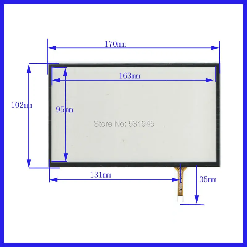 

ZhiYuSun New 7Inch Touch Screen 170mm*102mm for 7 GPS GLASS 170*102 for tble compatible XWT516 for gps touch