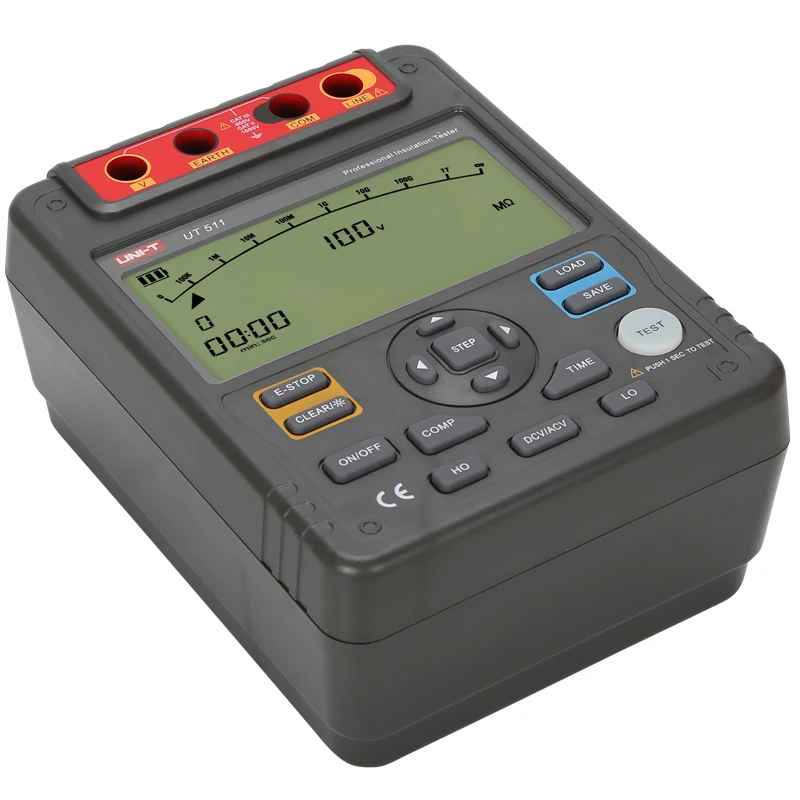 UNI-T UT511 UT512 UT513A جهاز اختبار مقاومة العزل الرقمي المحمول/جهد الإخراج 1000 فولت/2500 فولت/5000 فولت
