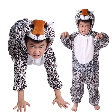 Animals Cosplay Tiger Dinosaur leopard Cow Cat Sheep zebra panda chicken Pig Wolf Children Kid Onesie Pajamas Sleepwear Jumpsuit