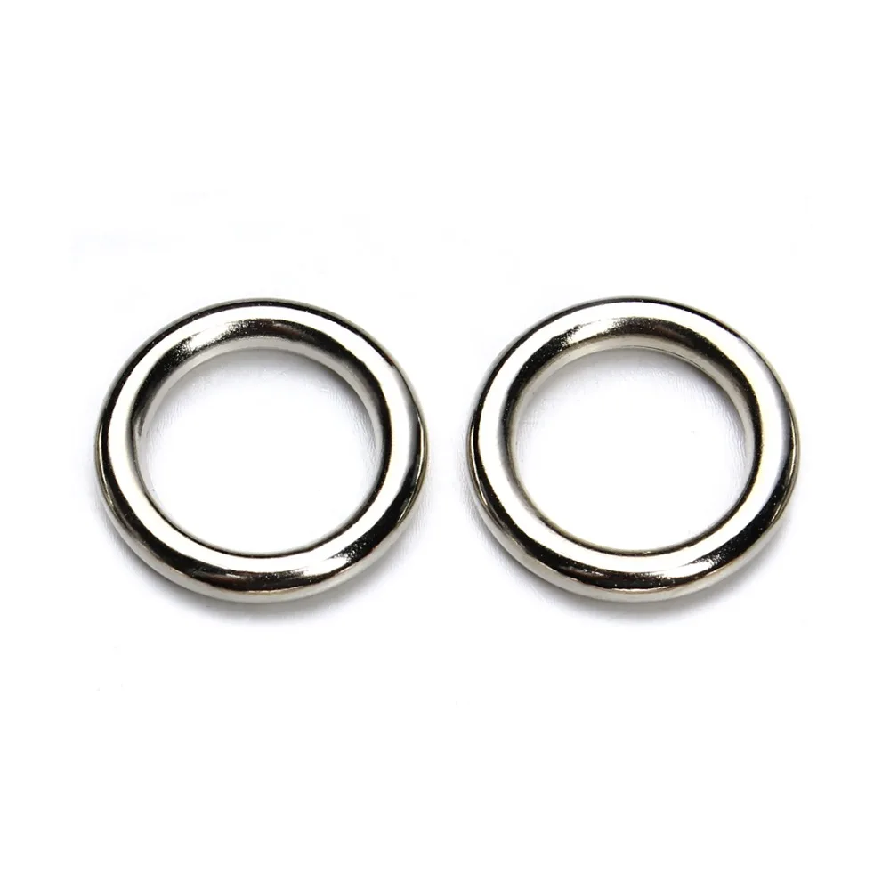 Wholesale 50pcs/lot Rhodium Closed Jump Rings 15mm Single Loop Plastic Split Rings for DIY Jewelry Making Finding Connectors