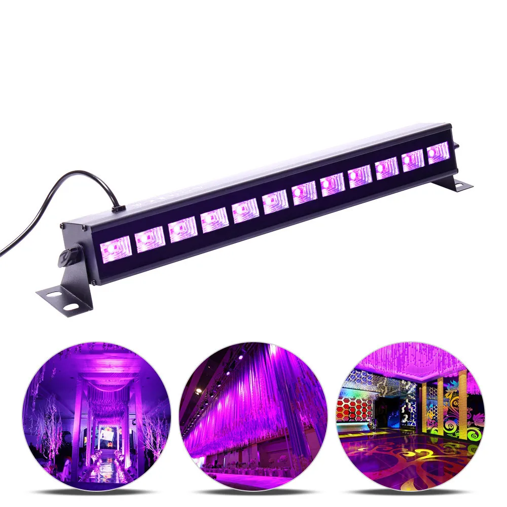 

New 18W 27W 36W 54W 72W 110V 220V DJ LED UV Stage Light Bar Black Party Club Disco Light For Christmas Indoor Stage Effect Light