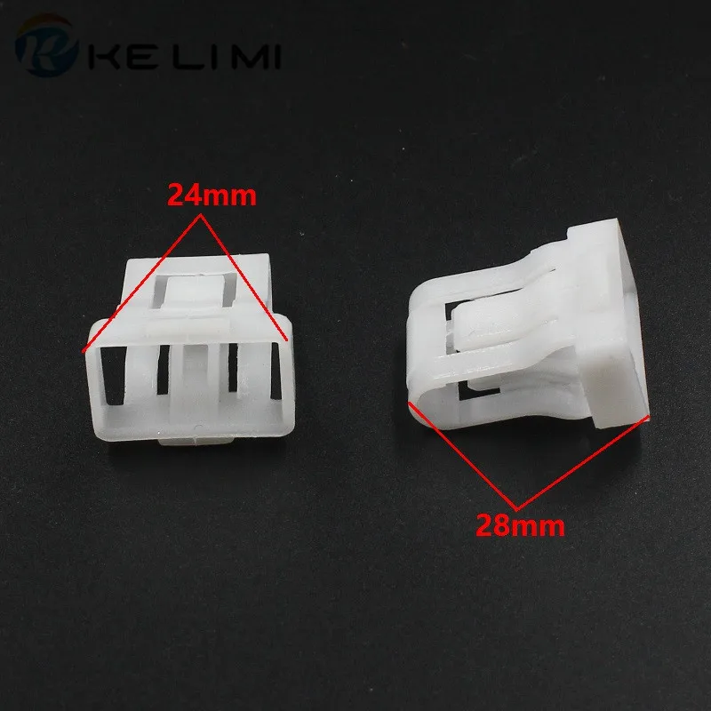 White Plastic Fastener Seat Buckle Fits for Toyota Chevroler Mazda Seat Push in Snap Retainers