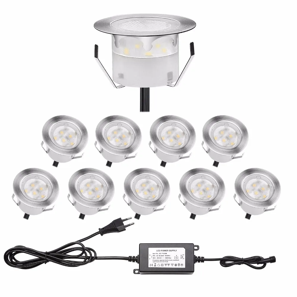 lampada subterranea led ip67 aco qinoxidavel iluminacao 1w baixa tensao luzes para ambientes externos embutir kits de lampadas led 01