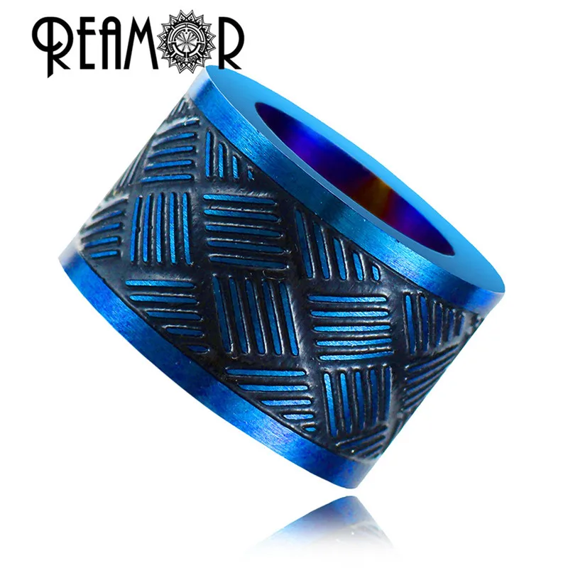 REAMOR 5pcs Black Gold Color Charms Beads Big Hole Stainless Steel Beads For Jewelry Making Men Necklaces & Bracelet DIY Beads