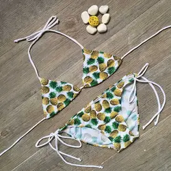 Ananas stampa ragazze bambini Bikini Set 2024 bambino bambino Bikini brasiliano estate spiaggia fasciatura bambini costumi da bagno costume da bagno Biquini