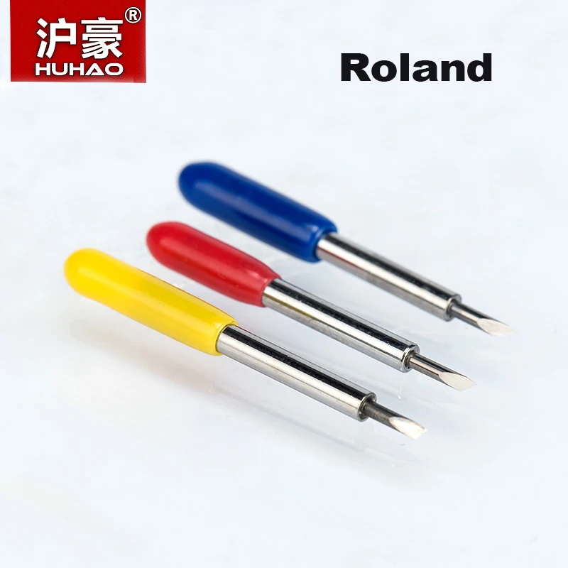 HUHAO 5PCS/lot Roland Plotter Cutter 30/45/60 Degree Tungsten Blades Cutting Plotter Vinyl Cutter Knife for ROLAND Cutter Blade