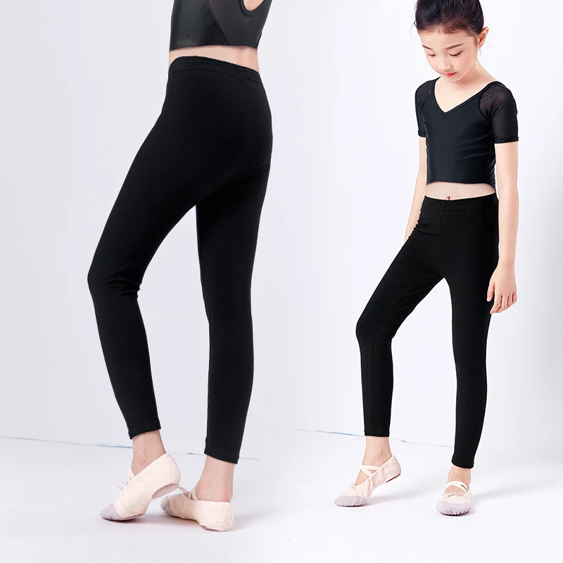 Girls Ballet Dance Pants High Elastic Gymnastics Pants Modal Cotton Practicing Ballet Leggings High Waist Yoga Running Pants