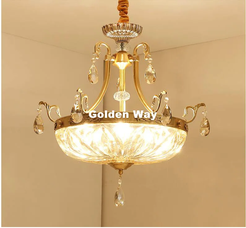 

Free Shipping Copper Pendant Lamps Hanging Lamp D52cm Bedroom Living Room Pendant Dining Room LED Bronze Crystal Pendant Lamp