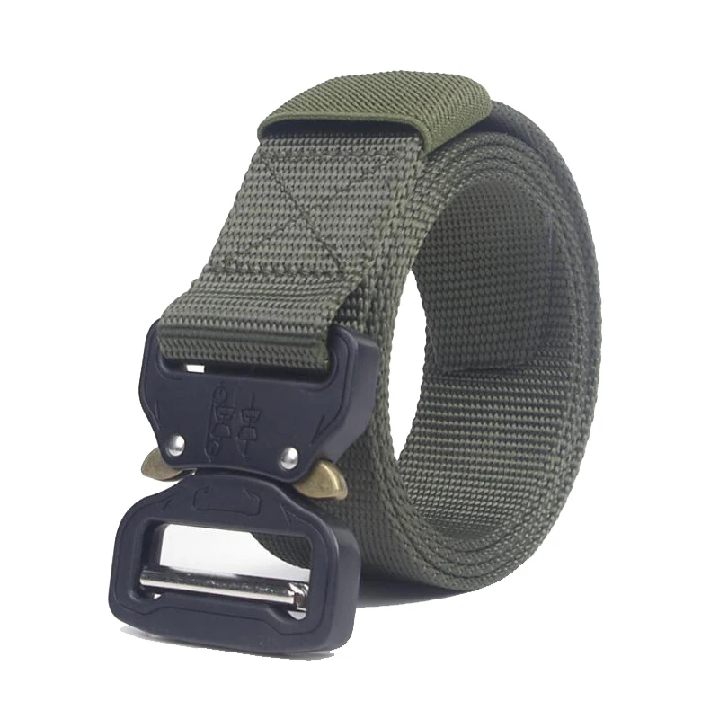 Heavy Duty Tactical Belt Adjustable Military Gear Combat Training Waistband 125cm Men Hunting Airsoft Sport Strap