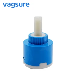 40mm Ceramic Disc Cartridge Cold & Hot Inlet Water Mixing Valve Shower Faucet Mixer Column Bar Tap Bath Plastic Valve Bathroom
