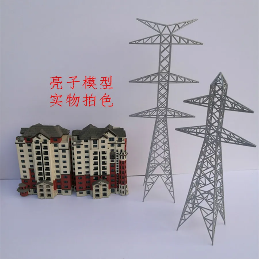 Sand Table Model High Voltage Tower Transmission Tower Cable Tower Model Plastic Barrel Tower