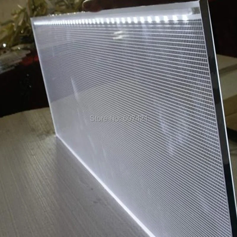 4mm Single Sided Laser Engraving LuLight Guide Panel,LGP Transparent Acrylic Plate for Led Light Boxes(30x30cm)