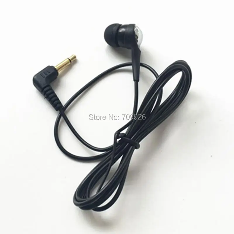 10 pcs Single Side earphone for sport walking New Arrive 3.5mm Black Mono In-ear Earbud Earphone for MP3 Radio Players