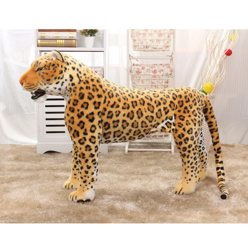 huge simulation leopard toy  big standing leopard doll gift about 110x75cm 1730