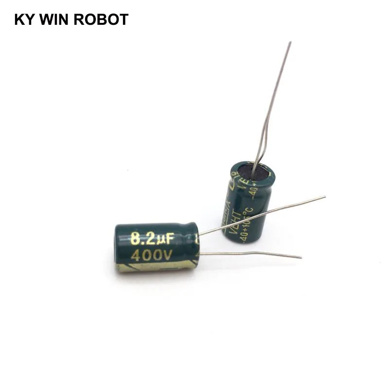 10 sztuk 8.2uF 400V 105C kondensator elektrolityczny 400V 8.2UF 8x12mm aluminiowy kondensator elektrolityczny — zdjęcie 3