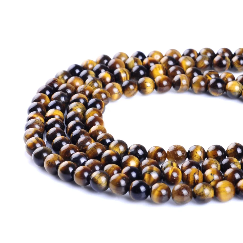 Natural Tiger Eye Round Loose Stone Agates Spacer Beads For Jewelry Making Diy Bracelet Necklace 4-14mm Strand 15\'\' Wholesale