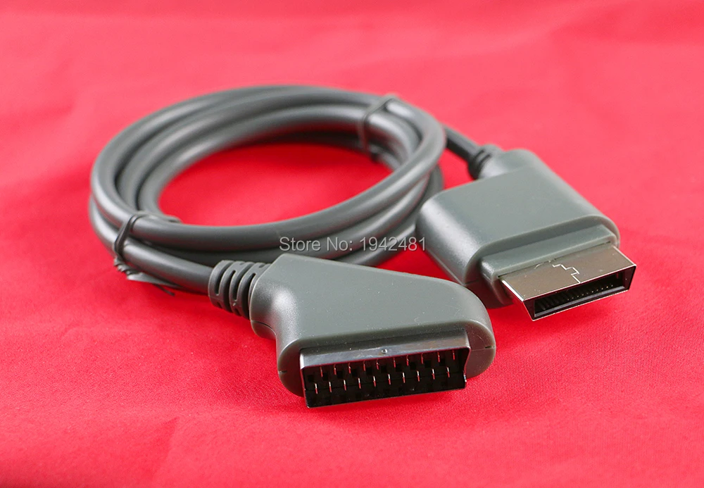 2PCS High Quality Hot 1.8m RGB Scart Video HD TV AV Cable For XBOX 360 Version Wholesales