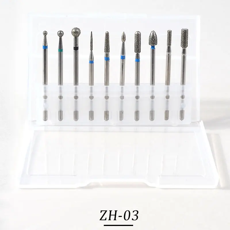 10-teiliges Elektrisches Nagelbohrer-Set, Keramik-Fräser, Rotierende Schleifköpfe, Maniküre-Werkzeuge für Nagelbohrmaschine, AC-Nagelhautpflege – Detail 7