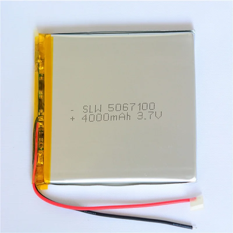 

500pcs kingwei 4000mah 3.7v Rechargeable Lithium Polymer Batteries Li-Po 5067100 With Wire For Smartwatch MP5 PSP