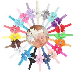 10Pcs Newborn Baby Girl Ribbon Bows Headband Infant Toddler Headwear Bows Elastic Hairbands Girls Kids Hair Accessories