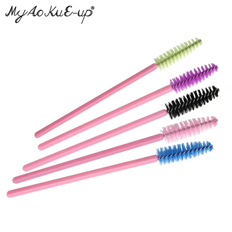 Brosse à cils de poulet, peigne pour les yeux, baguettes de mascara, applicateur de cils, microbrosse, fournitures d'extension de cils, outil de maquillage, 50 pièces