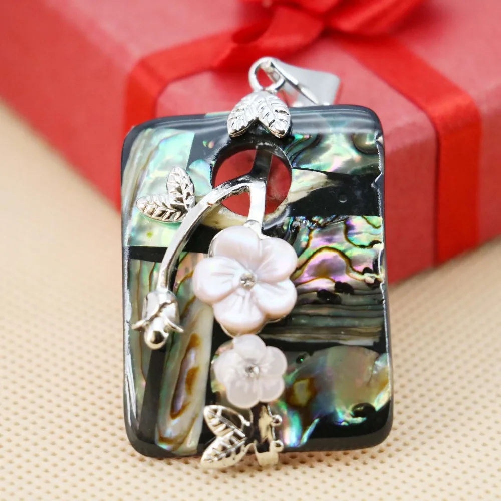 

30*40mm Natural Abalone seashells sea shells Material pendants Accessories Series women girls gifts flower beads jewelry making