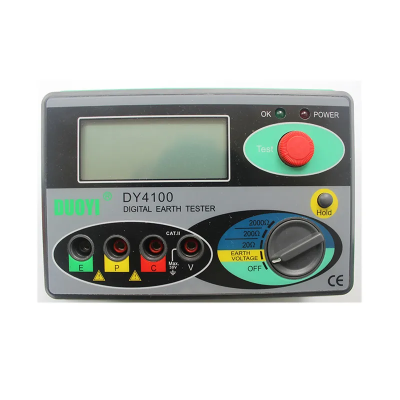 Imagem -03 - Medidor Real do Verificador Dy4100 da Resistência à Terra de Megohmmeter 02000 Ohm da Terra de Digitas