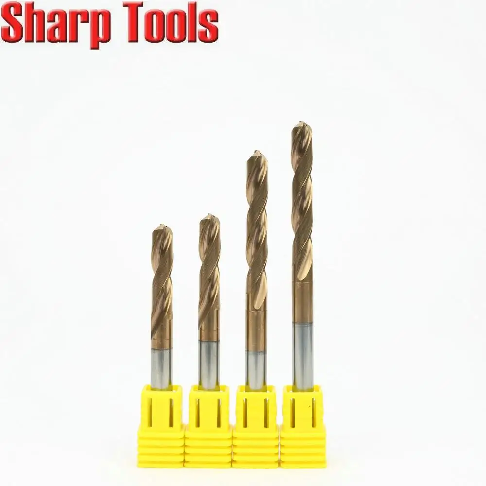 5.1-6mm Titanium Tungsten Carbide Iron Copper Steel Drill Bits Set 3D HRC50 CNC Mini Twist Hard Metal Drilling Tools Hole Cutter