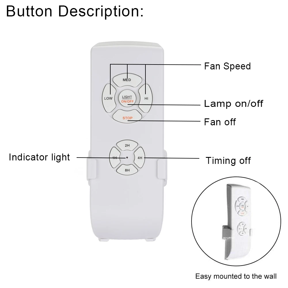 QIACHIP Wifi Fan Light Smart Switch Ventilador de techo Controlador de velocidad de ventilador ajustable para Alexa Google Home