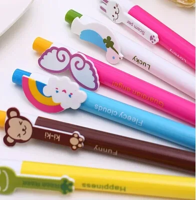 

40 Pcs Office Stationery Rainbow Wings Ballpoint Pen Cartoon Cute Personality Ballpoint Pen Multi-color Wholesale Student Gift