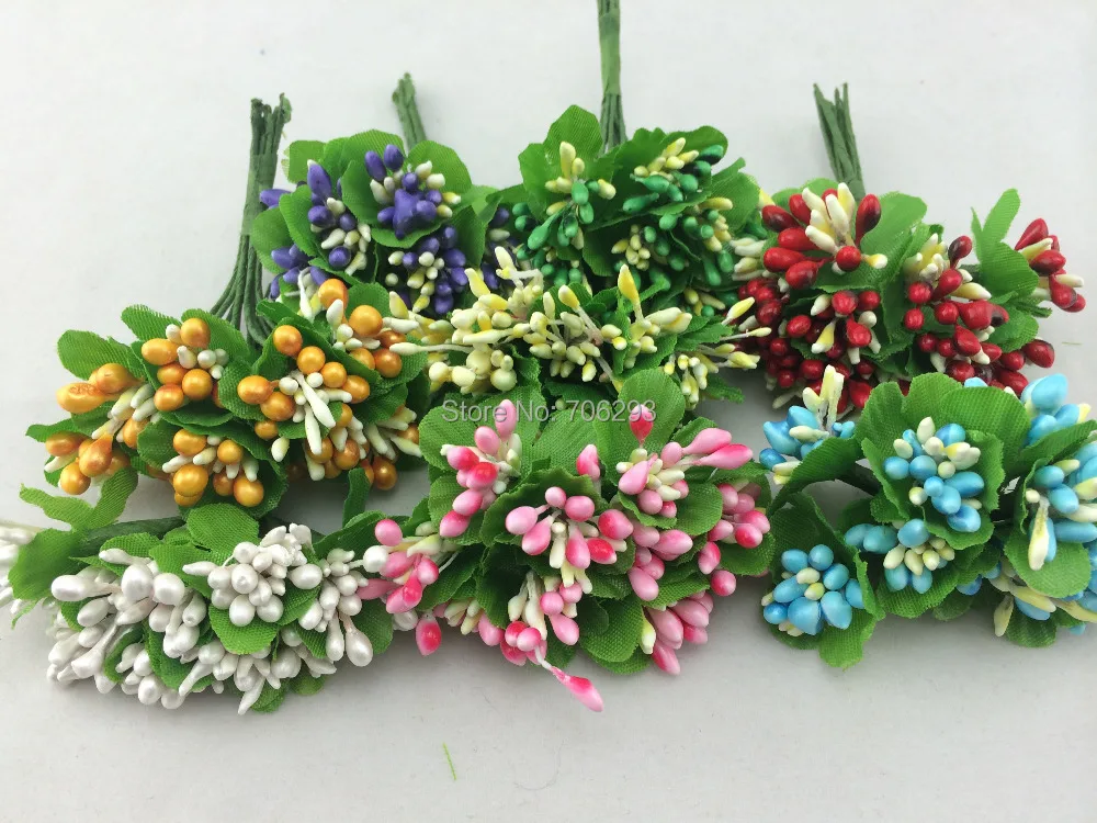 100pcs/lot Mulberry  foam artificial flowers Chistmas wedding Decoration Scrapbooking artificial flowers /Wedding /party decor