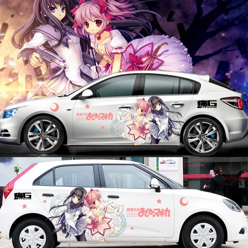 3D Car Decals Japanese Cartoon Anime Puella Magi Madoka Magica Car Decoration Stickers Drift sticker Universal Camouflage Vinyl