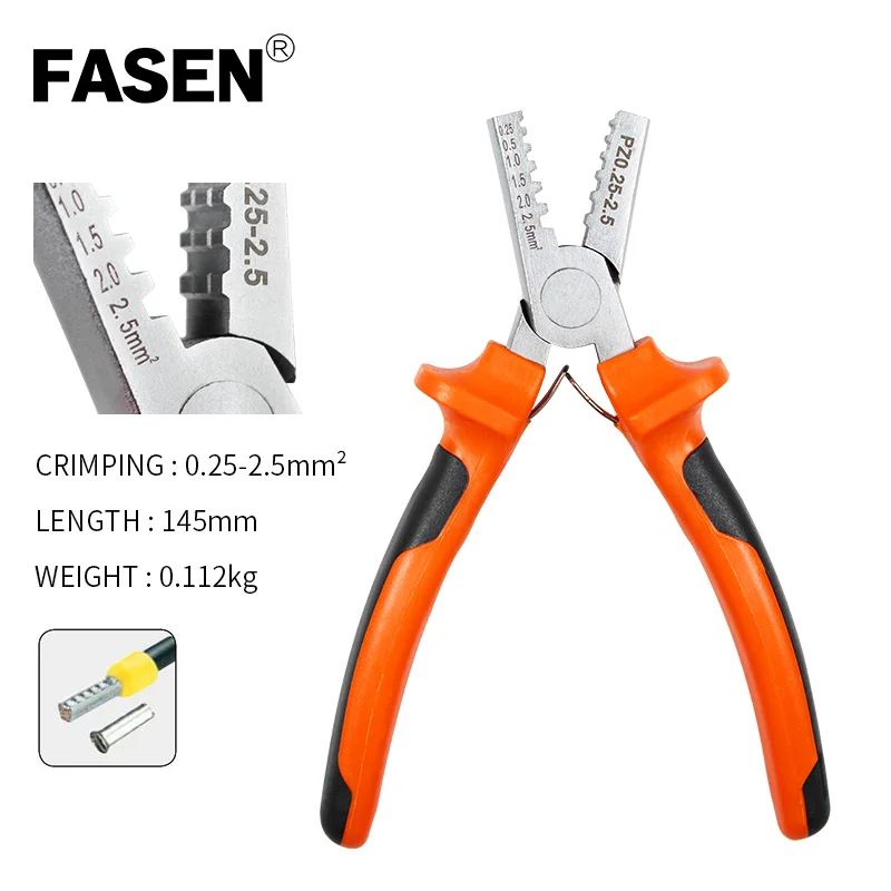 PZ 0.25-2.5/1.5-6 deutsch mini-type crimping pliers sleeve electric tube terminal kit crimping tool set crimping pliers