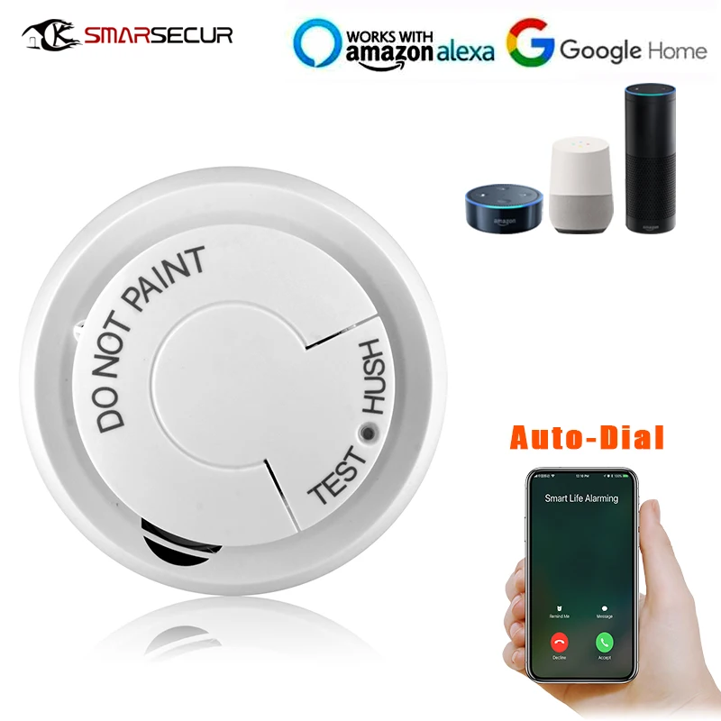 Wireless WIFI Smoke Sensor Auto Dial Smoke  Detector