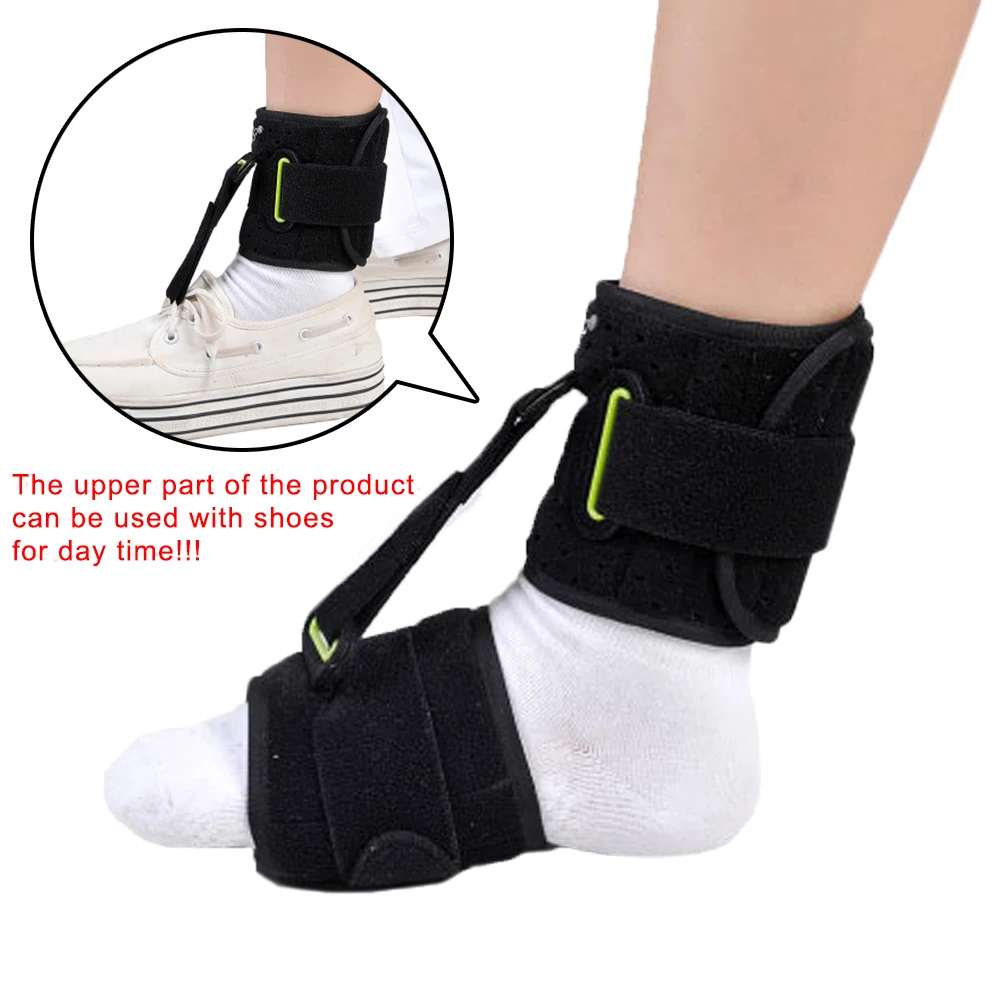 Adjustable Nightime Ankle Brace Support AFO Orthotics Strap Elevator Plantar Fasciitis Foot Cramps Preventing Foot Drop