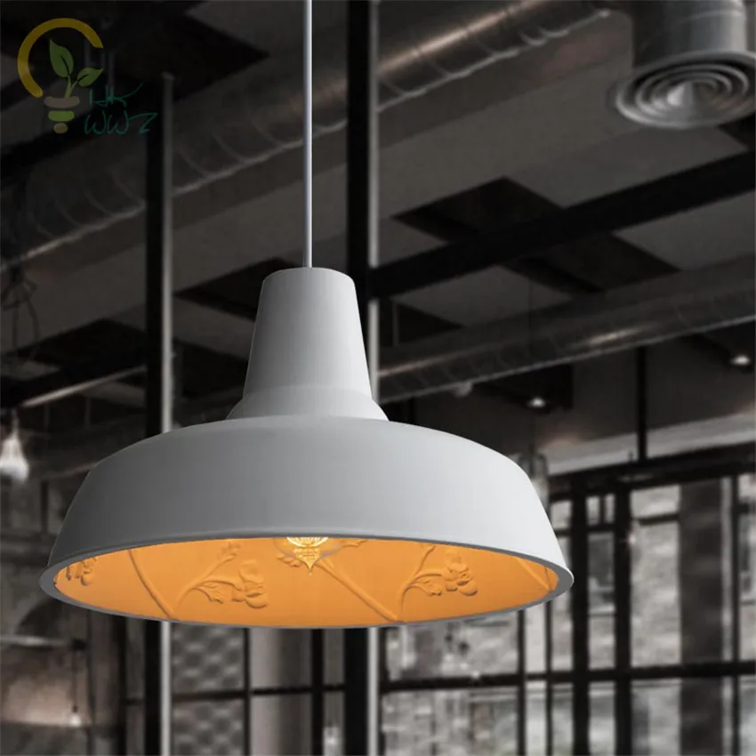 

North America Gypsum Village Sntique LED Pendant Light Bar Restaurant Garden Dtaircase Hanglamp Creative Air Garden Pendant Lamp