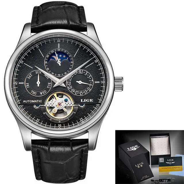 Men's Classic Retro Automatic Mechanical Watch, Leather Band